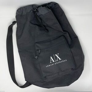 Large AX Armani Exchange Y2K Shoulder Bag Black New